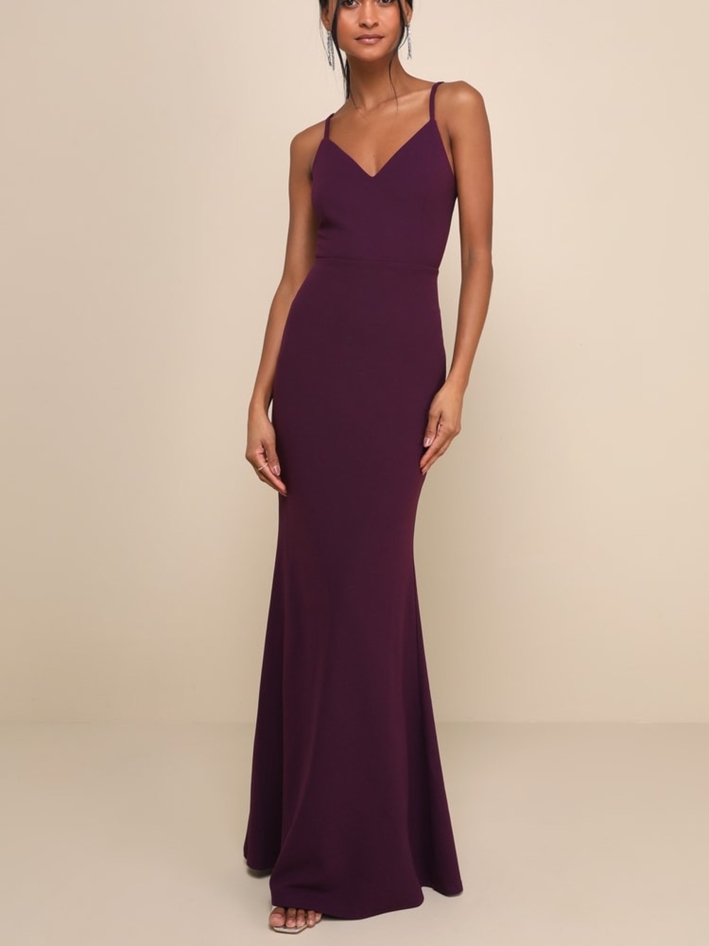 Lulus Moments of Bliss Purple Mermaid Maxi Dress size S